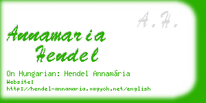 annamaria hendel business card